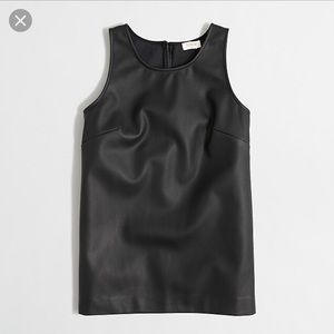 J Crew Faux Leather Shell / Tank Top Size 4